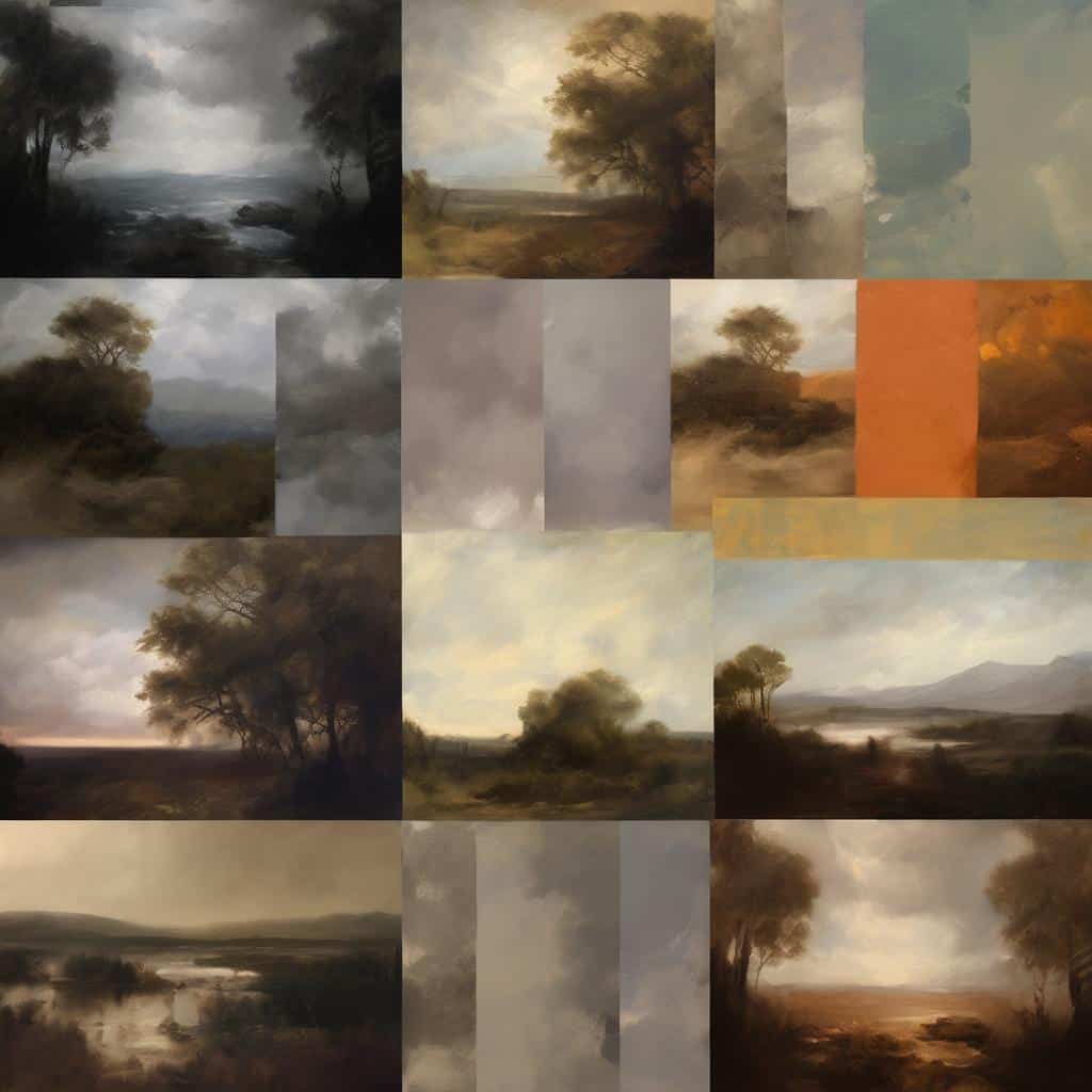 Ομορφες τοπιογραφίες με έμφαση στη δύναμη της εικαστικής μορφής και της φυσικής ομορφιάς της φύσης.